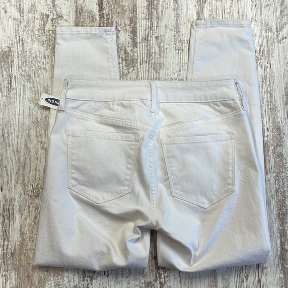 Old Navy White Rockstar Super Skinny Built In Sculpt Clean Slate Jeans Size 6P - Picture 9 of 9